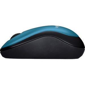 Mouse Logitech M185 - Radiofrecuencia - USB - Óptico - 3 Botón(es) - Azul, Negro - Inalámbrico - 1000 Dpi - Rueda de Desplazamiento - Simétrico