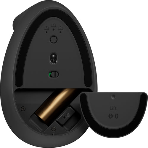 Mouse Logitech Lift - Frecuencia Bluetooth/radio - USB - Óptico - 6 Botón(es) - Grafito - Inalámbrico - 4000 Dpi - Rueda de Desplazamiento - Peque?o/mediano Tamaño de la Mano/palma - Zurdo
