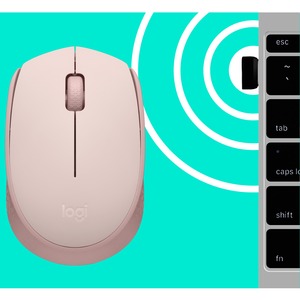 Mouse Inalámbrico Logitech M170 | Óptico, 2.40GHz, Rosa