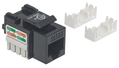Jack RJ45 Cat6 Keystone Intellinet 210720 | Impacto, Color Negro