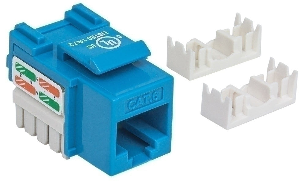 Conector RJ45 Intellinet 210737 | Cat6, Impacto Azul