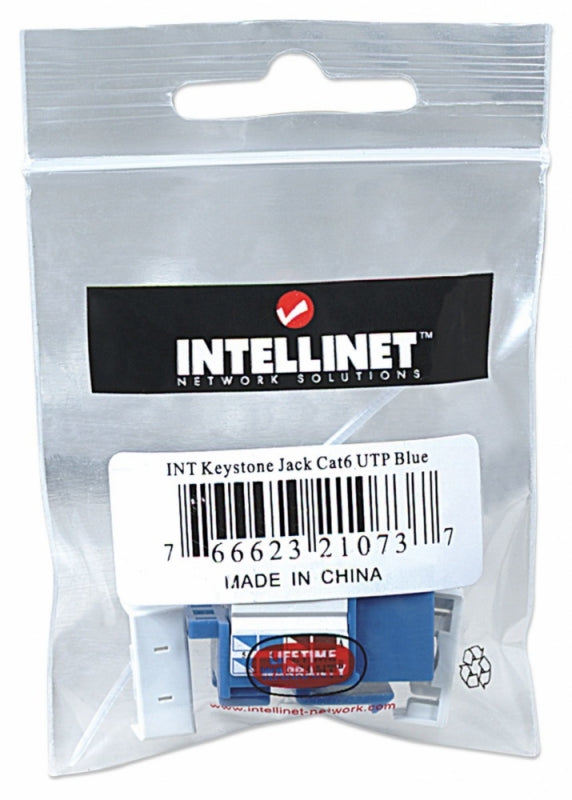 Conector RJ45 Intellinet 210737 | Cat6, Impacto Azul