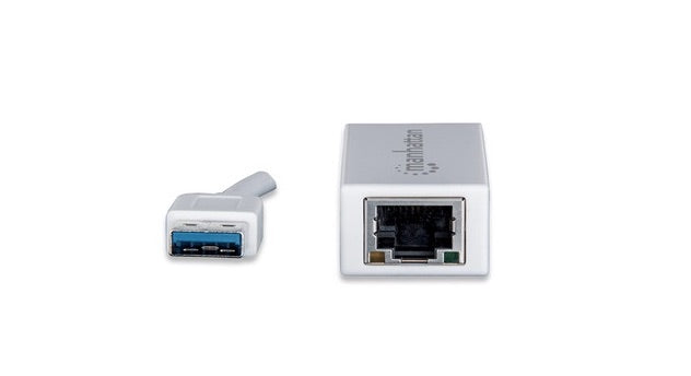 Adaptador Tarjeta de Red USB 3.0 a Rj45 Gb Ethernet Blanco - USB - 1 Puerto(s) - 1 - Par Trenzado
