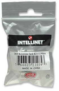 Jack Keystone Intellinet 210843 | RJ11, RJ12, Impacto Blanco