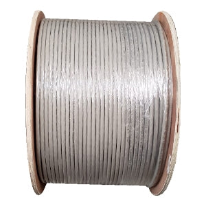 Bobina de Cable Blindada S/ftp Cat6a 100% Cobre Solida 305m Gris - Apantallado - Cm, Tarjeta Elevadora - 24 Awg - Gris