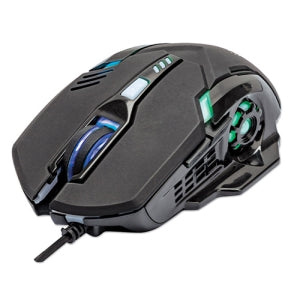 Mouse Optico Gaming 6 Botones, Negro - Cable - 3200 Dpi - Rueda de Desplazamiento - Simétrico