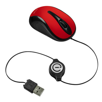 Mini Mouse Optico Retractil Rojo