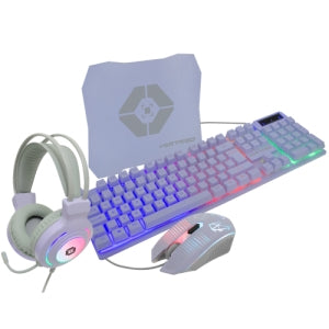 Vortred Kit Teclado 4 en 1 | Mouse y Audifonos Gamer Sonido Envolvente 7.1 Berry
