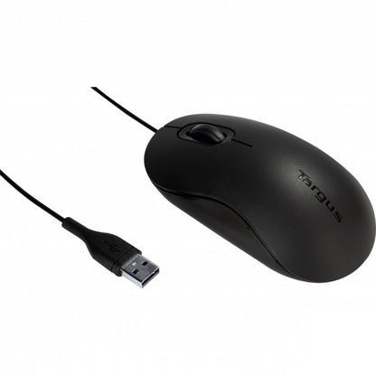 Mouse Óptico USB 5ft, Plug And Play, Diseño Ergonómico y Ambidiestro, Compatible con Windows® (10 / 8.1 / 8), Mac Os® X (10.12.4 / 10.11.5 / 10.9 / 10.8) , Ratón Color Negro.
