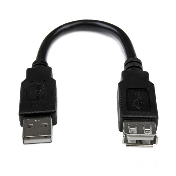Cable Extensor USB 2.0 StarTech.com USBEXTAA6IN | 15CM, Conector Níquel Chapado