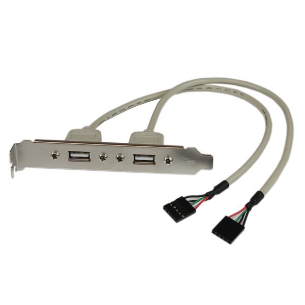 Startech.com Adaptador de Placa USB a Hembra de 2 Puertos - Plata