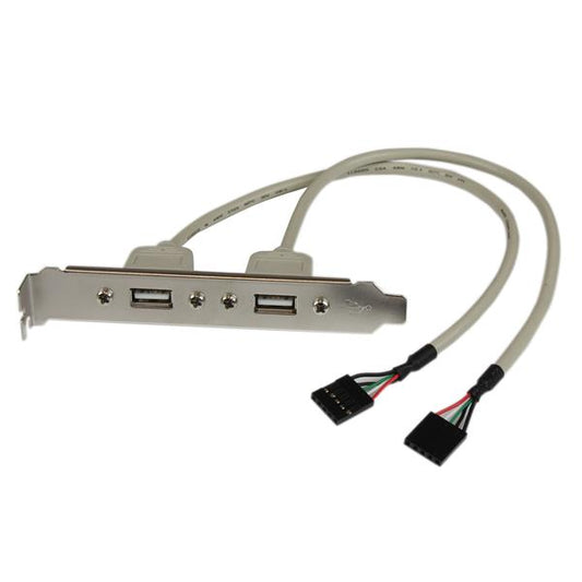 Startech.com Adaptador de Placa USB a Hembra de 2 Puertos - Plata