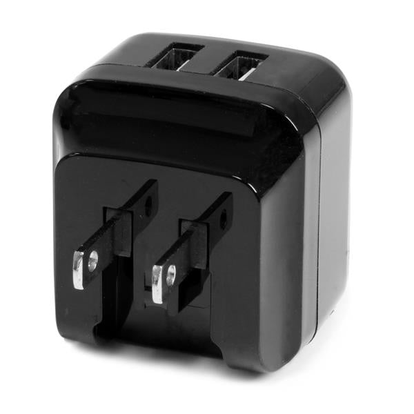 Cargador de Pared StarTech.com USB2PACBK | 2 Puertos, Alta Potencia 120V