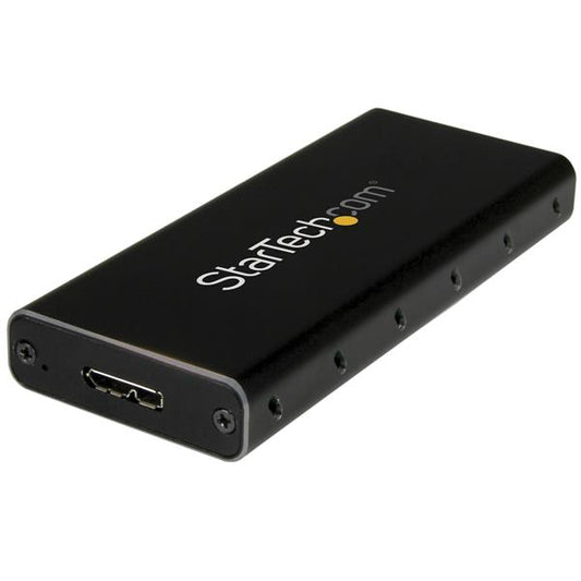 Startech.com Gabinete Adaptador M.2 Ngff a USB 3.1 con Carcasa Protectora - Gabinete Caja de SSD M.2 para Ssds M.2 SATA - 1 X SSD Admitido - 1 X Bahía Total - Aluminio