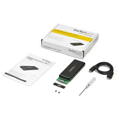 Startech.com Gabinete Adaptador M.2 Ngff a USB 3.1 con Carcasa Protectora - Gabinete Caja de SSD M.2 para Ssds M.2 SATA - 1 X SSD Admitido - 1 X Bahía Total - Aluminio
