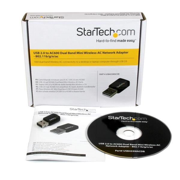 Adaptador de Red USB StarTech.com USB433WACDB | WiFi 802.11ac, 433 Mbit/s