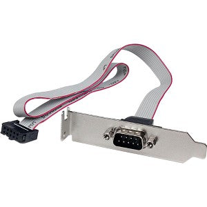 Startech.com Adaptador de 0.4m Header Cabezal Bracket Serie Serial Db9 Rs232 a Idc 10 Pines Placa Base Perfil Bajo - Cable For Placa Base - Gris