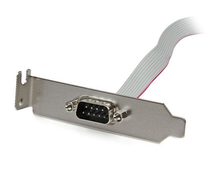 Startech.com Adaptador de 0.4m Header Cabezal Bracket Serie Serial Db9 Rs232 a Idc 10 Pines Placa Base Perfil Bajo - Cable For Placa Base - Gris