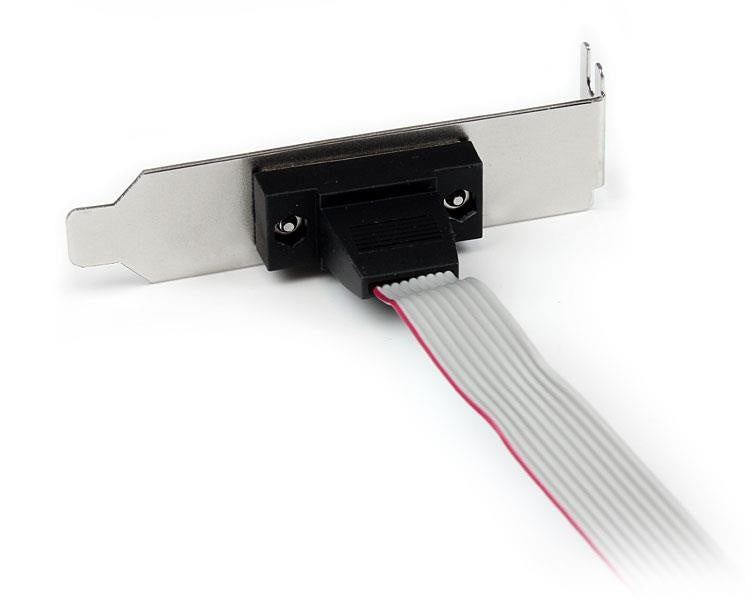 Startech.com Adaptador de 0.4m Header Cabezal Bracket Serie Serial Db9 Rs232 a Idc 10 Pines Placa Base Perfil Bajo - Cable For Placa Base - Gris