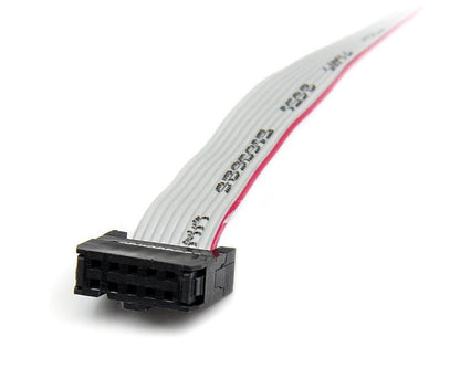 Startech.com Adaptador de 0.4m Header Cabezal Bracket Serie Serial Db9 Rs232 a Idc 10 Pines Placa Base Perfil Bajo - Cable For Placa Base - Gris