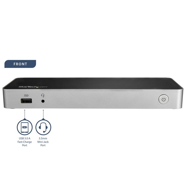 Dock USB-C StarTech.com DK30CHDDPPD | 2 Monitores 4K 30Hz, 60W PD, 4 Puertos USB-A 3.0