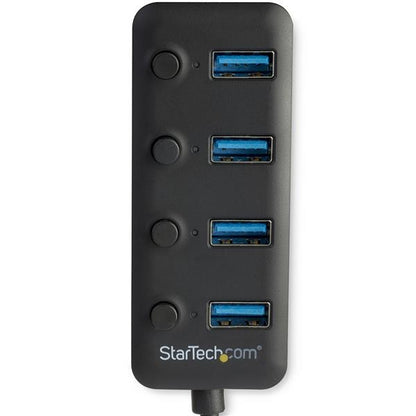 Hub USB 3.0 StarTech.com HB30A4AIB | 4 Puertos USB-A, 5Gbps, Interruptores Individuales
