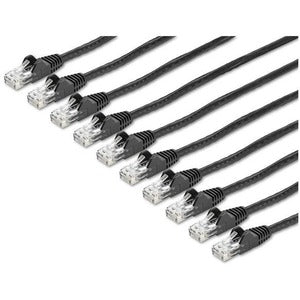 Cable de Red StarTech.com RJ45 N6PATCH6BK10PK | 1.8m, Paquete de 10 Unidades