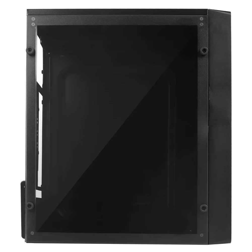 Gabinete Acteck Compacto Mini Torre Kioto GC220F / Max MB M-ATX Fuente ATX 500 W / 2x USB 2.0 / Panel Izq Acrílico + Frente Solido / Advanced Negro