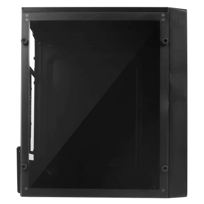 Gabinete Acteck Compacto Mini Torre Kioto GC220F / Max MB M-ATX Fuente ATX 500 W / 2x USB 2.0 / Panel Izq Acrílico + Frente Solido / Advanced Negro