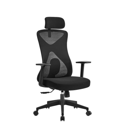 Silla de Oficina Acteck Floe Pro EC737 / Ergonómica + Ajuste lumbar +  / Reposa brazos fijo + Sistema de bloqueo / Soporta Hasta 120 Kg / Elite Negro