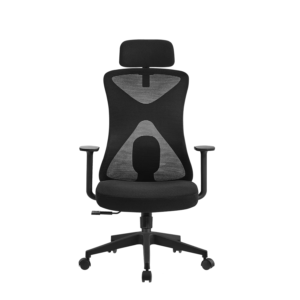 Silla de Oficina Acteck Floe Pro EC737 / Ergonómica + Ajuste lumbar +  / Reposa brazos fijo + Sistema de bloqueo / Soporta Hasta 120 Kg / Elite Negro
