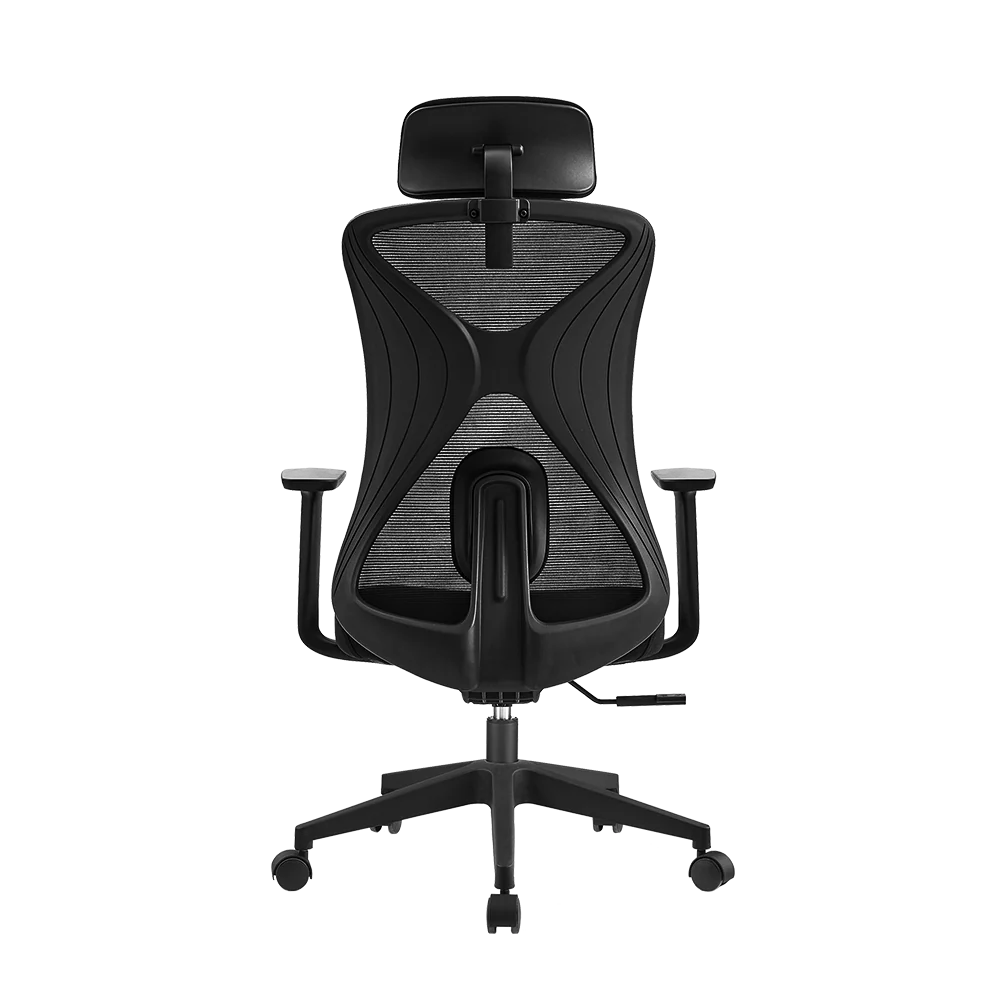 Silla de Oficina Acteck Floe Pro EC737 / Ergonómica + Ajuste lumbar +  / Reposa brazos fijo + Sistema de bloqueo / Soporta Hasta 120 Kg / Elite Negro