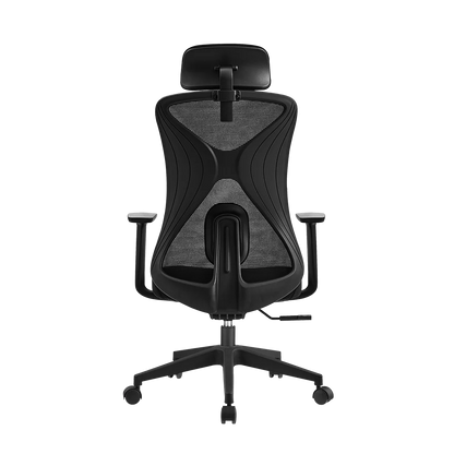 Silla de Oficina Acteck Floe Pro EC737 / Ergonómica + Ajuste lumbar +  / Reposa brazos fijo + Sistema de bloqueo / Soporta Hasta 120 Kg / Elite Negro
