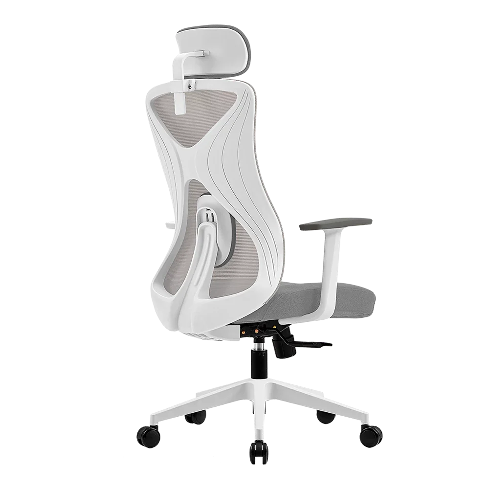 Silla de Oficina Acteck Floe Pro EC737 / Ergonómica + Ajuste lumbar + Reposa brazos fijo + Sistema de bloqueo / Reposa brazos fijo + Sistema de bloqueo / Soporta Hasta 120 Kg / Elite Blanco
