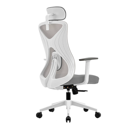 Silla de Oficina Acteck Floe Pro EC737 / Ergonómica + Ajuste lumbar + Reposa brazos fijo + Sistema de bloqueo / Reposa brazos fijo + Sistema de bloqueo / Soporta Hasta 120 Kg / Elite Blanco