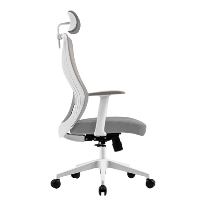 Silla de Oficina Acteck Floe Pro EC737 / Ergonómica + Ajuste lumbar + Reposa brazos fijo + Sistema de bloqueo / Reposa brazos fijo + Sistema de bloqueo / Soporta Hasta 120 Kg / Elite Blanco