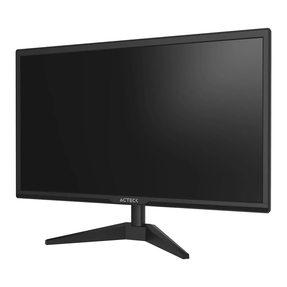 Monitor Plano Acteck 19.5" TN Captive Brite CB195 / HD / 75Hz-60Hz / 5ms / Low-blue light / 1xVGA + 1xHDMI 1.4 / VESA 75mm / Essential Negro/ 3Y