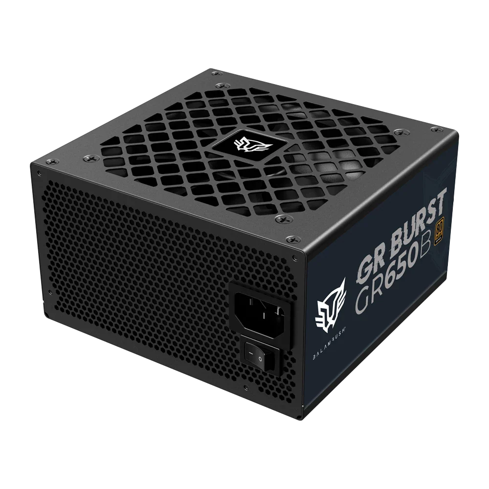 Balamrush GR Burst BR-937689 Fuente de alimentación - 650W - Negro - ATX - 120 V AC, 230 V AC Entrada - 5 V DC, 3,3 V DC, 12 V DC Salida - 1 Raíles +12V - 1 Ventilador(es) - 85% Eficacia