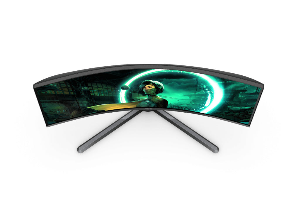 Monitor Gamer Curvo AOC C32G3E LED 31.5", 1920x1080 Full HD, FreeSync, 165Hz, HDMI/DisplayPort, Negro/Rojo