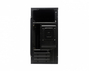 Gabinete Evotec Bassu, Micro-Tower, Micro-ATX/Mini-ITX, USB 2.0, con Fuente de 600W, sin Ventiladores Instalados, Negro