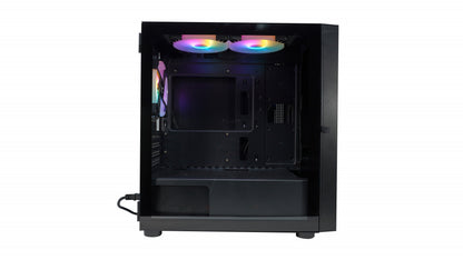 Gabinete Evotec Taipei, Micro-Tower, Micro-ATX/Mini-ITX, USB 2.0/3.0, sin Fuente, 3 Ventiladores Instalados, Negro