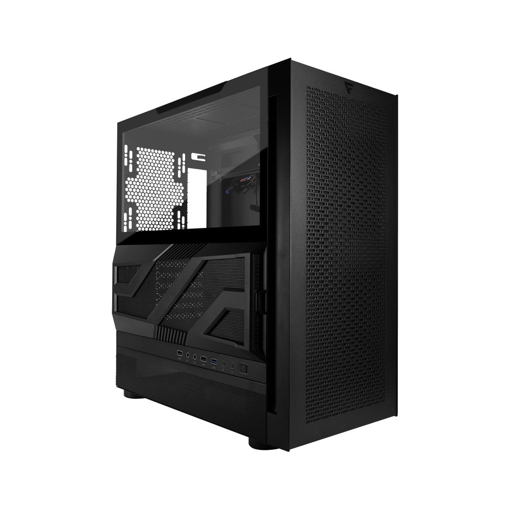 Gabinete Game Factor CSG800, Midi-Tower, ATX/EATX/Micro-ATX/Mini-ITX, USB 2.0/3.0, sin Fuente, sin Ventiladores Instalados, Negro