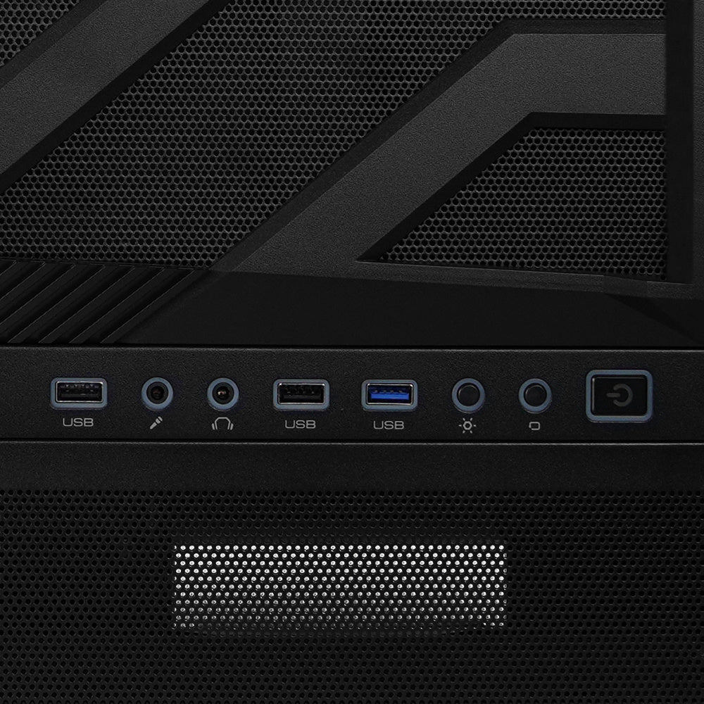 Gabinete Game Factor CSG800, Midi-Tower, ATX/EATX/Micro-ATX/Mini-ITX, USB 2.0/3.0, sin Fuente, sin Ventiladores Instalados, Negro