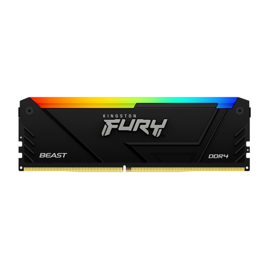 Memoria RAM Kingston FURY Beast RGB DDR4 DDR4, 3600MHz, 8GB, CL17, XMP
