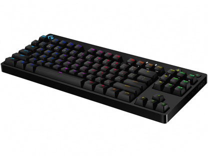 Logitech Teclado Gamer G Pro RGB, Mecánico, Switch GX Blue, Alámbrico, Negro (Inglés)