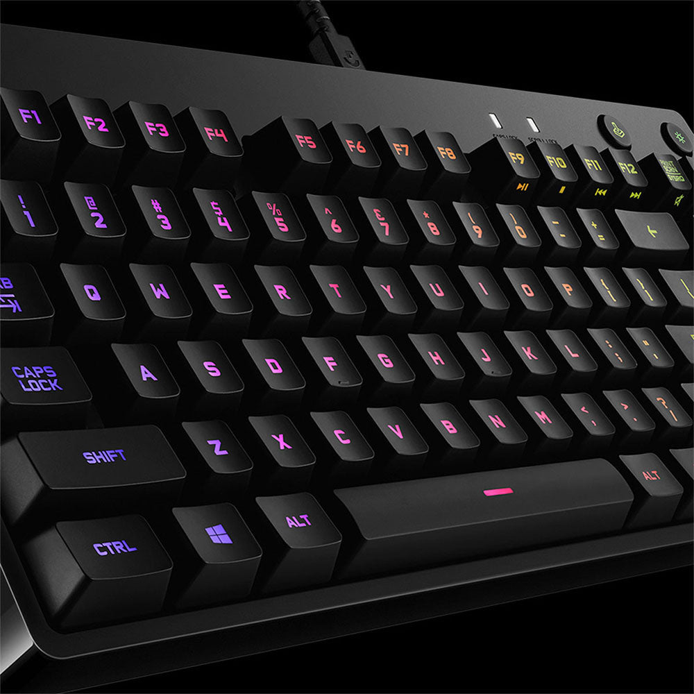 Logitech Teclado Gamer G Pro RGB, Mecánico, Switch GX Blue, Alámbrico, Negro (Inglés)