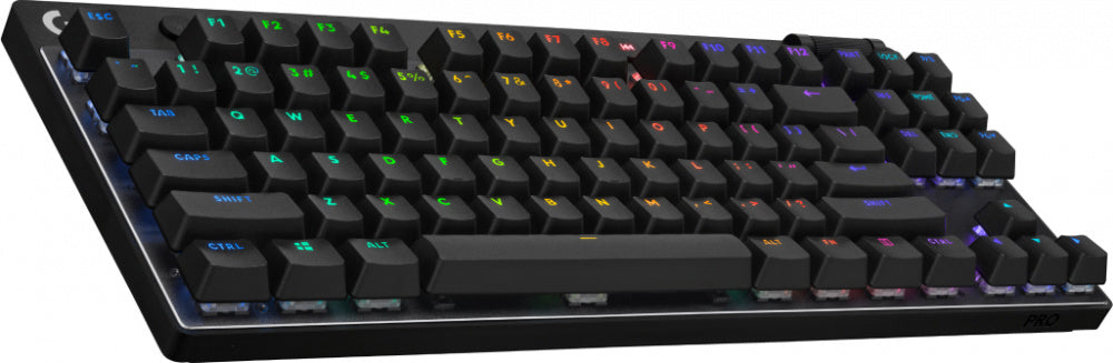 Logitech Teclado Gamer PRO X TKL, Mecánico, Switch GX Brown, Inalámbrico, Negro (Inglés)