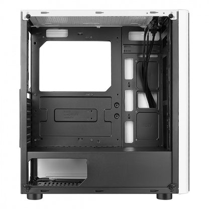 Gabinete Xzeal XZ110, Midi-Tower, ATX/Micro-ATX/Mini-ITX, USB 2.0/3.0, sin Fuente, 3 Ventiladores Instalados, Negro/Blanco