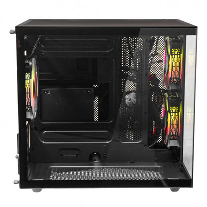 Gabinete Xzeal CXi1, Mini-Tower, Micro-ATX/Mini-ITX, USB 2.0/3.0, sin Fuente, 3 Ventiladores Instalados, Negro