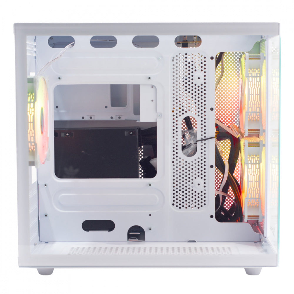 Gabinete Xzeal CXi1, Mini-Tower, Micro-ATX/Mini-ITX, USB 2.0/3.0, sin Fuente, 3 Ventiladores Instalados, Blanco